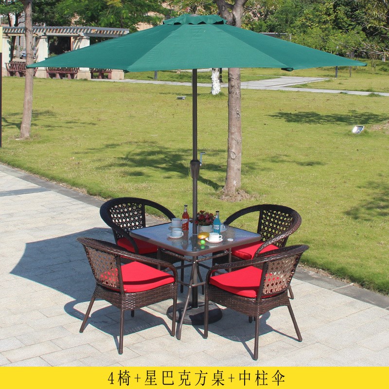 厂家直销藤椅户外桌椅酒店休闲家具五件套L组合阳台藤编桌椅