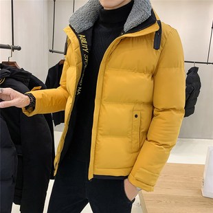 本命年男士冬季外套韩版羽绒棉服大红色棉衣男短款修X身加厚棉袄