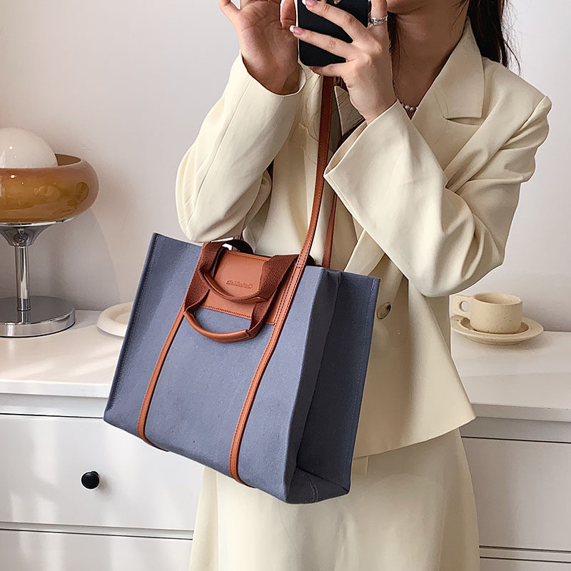 帆布包女2022年新款布袋子手提袋时尚外出大容量托特大学生上课包,箱包皮具/热销女包/男包,时尚帆布包,淘宝优惠券,粉丝福利购,淘宝优惠卷