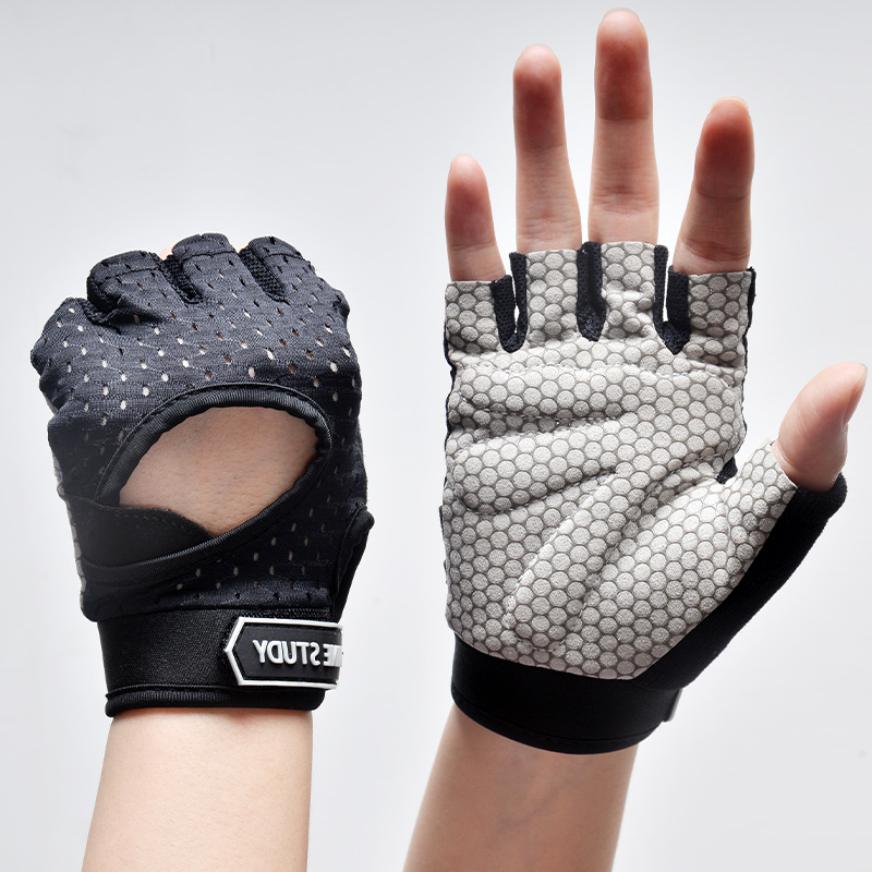 健身手套半指男哑铃器械单杠锻炼女瑜伽I单车运动防滑起茧引体向
