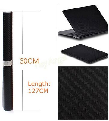 1.27x0.3m Black 3d Carbon Fiber Vinyl Film Car Wrap er Sheet