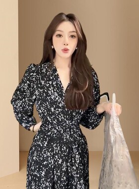 连衣裙子2024新款春装女装夏季雪纺春季流行时尚醋酸正式场合欧货
