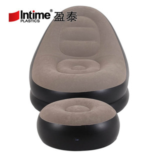 懒人沙发椅充气牀S型植绒pvc单人沙发情侣躺椅靠 户外可摺叠可携式