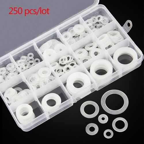 现货250pcs/lot M3.5-M20 Soft Nylon Washers OO Ring Seal Kit