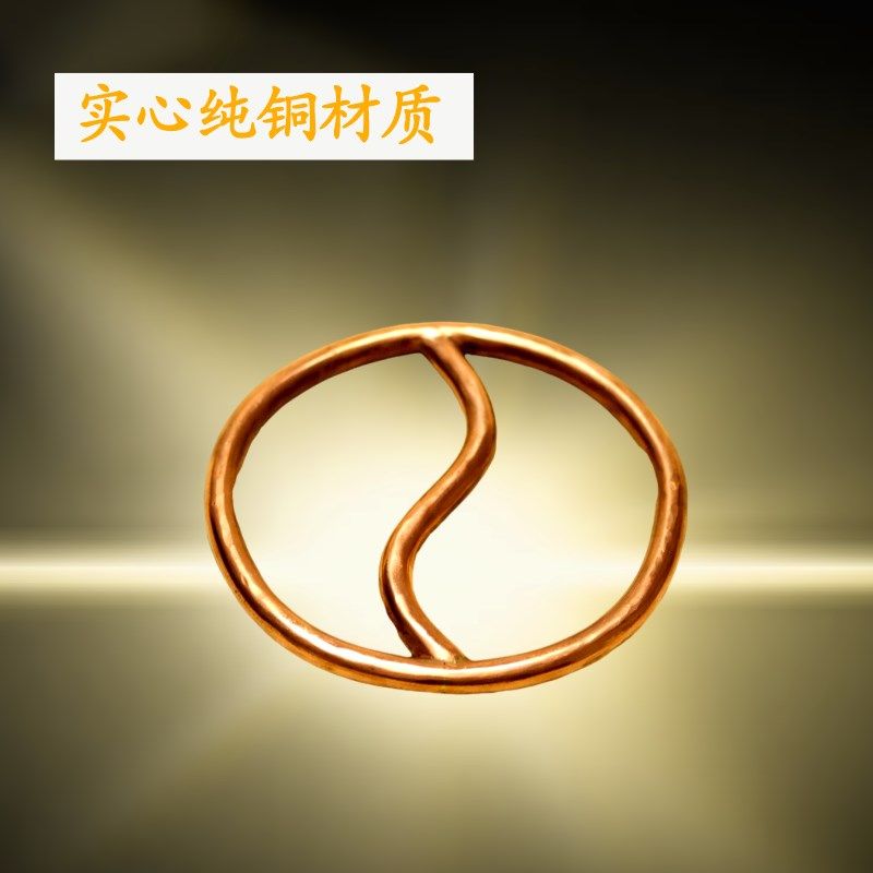 现货速发太上降mo无极圈纯铜铸造手工打磨纯实心铜器摆件