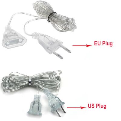 速发3M 5M EU US Power Extension Cable Transparent Standard P