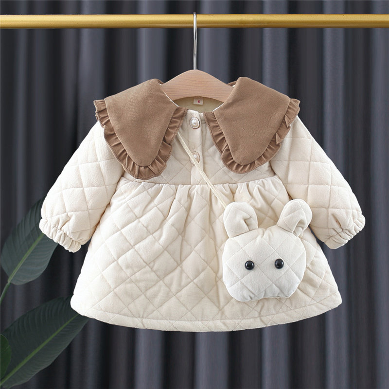 女童加绒连衣裙女宝宝裙子加厚秋冬款0-1-2-3岁4小童公主洋气打底