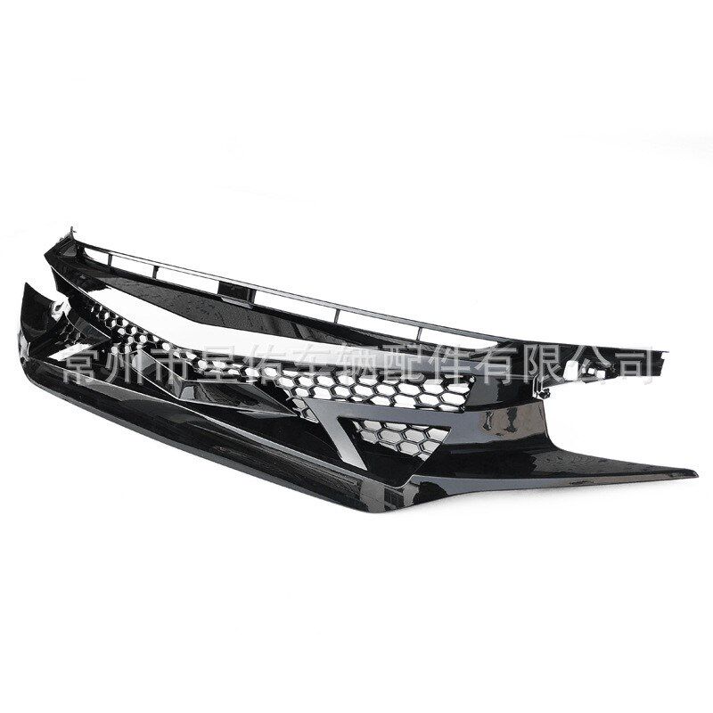 适用于十代思域中网鬼面中网改装前脸格栅中网标前杠大包围中网