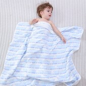 多层家用小被子棉麻毛巾被儿童盖毯浴巾夏季 布料婴儿纱布洗浴
