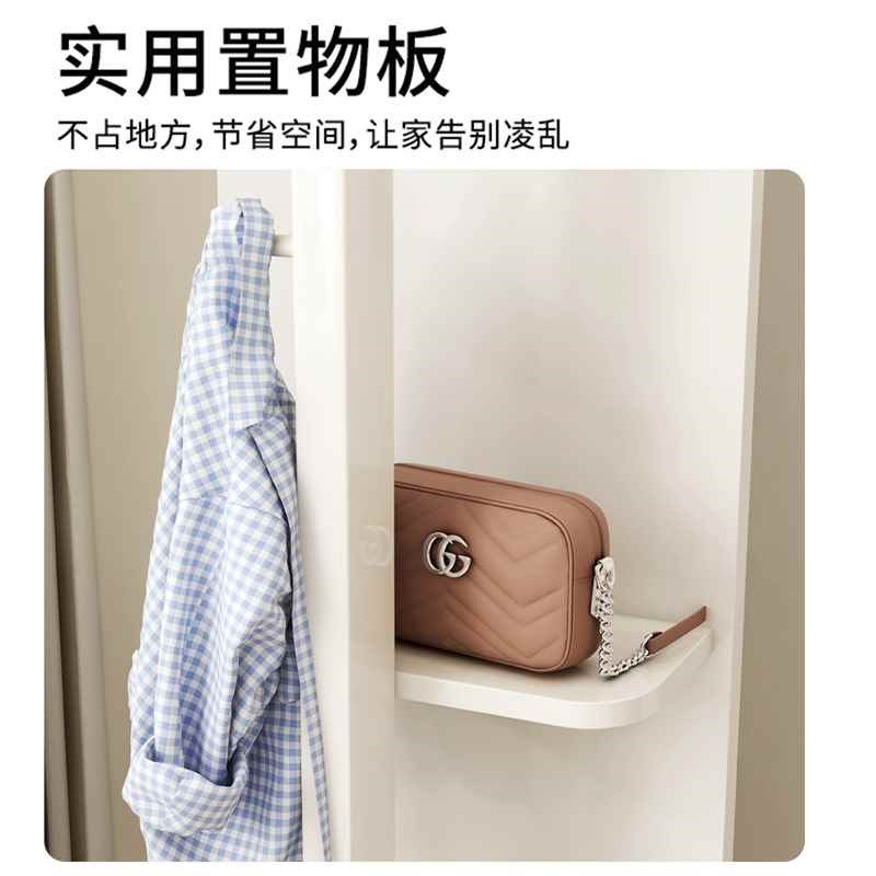 落地镜片挂衣架镜子旋转穿衣镜一体全身镜卧室立式可移动试衣