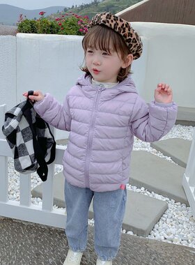 女童冬装轻薄羽绒服2020新款韩版潮儿童反季男童洋气90绒宝宝外套