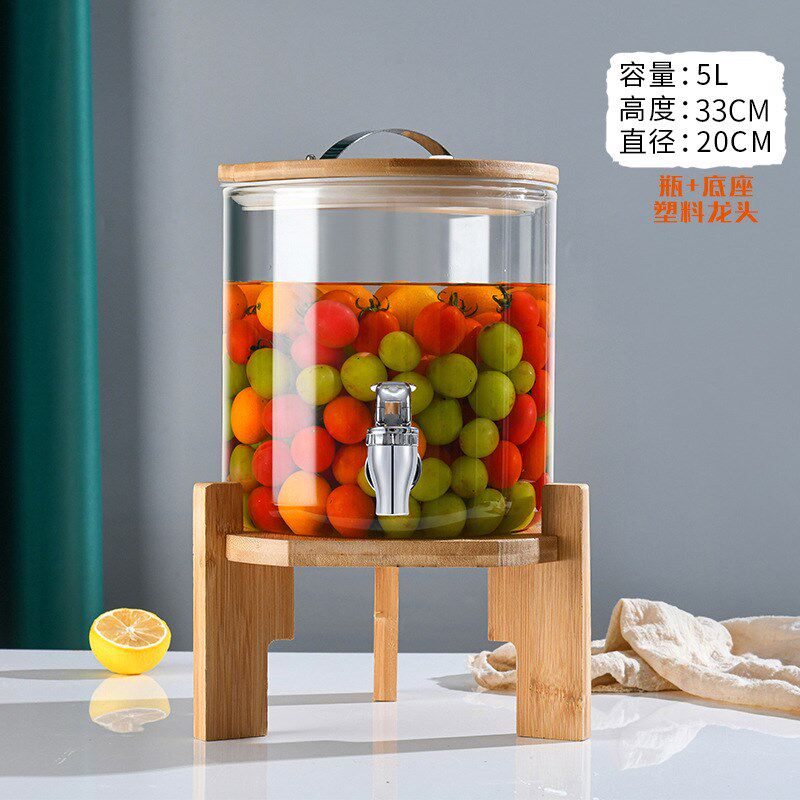 密封罐加厚泡酒坛子玻璃泡酒瓶果汁罐带龙头P泡酒坛酿酒容器酒罐