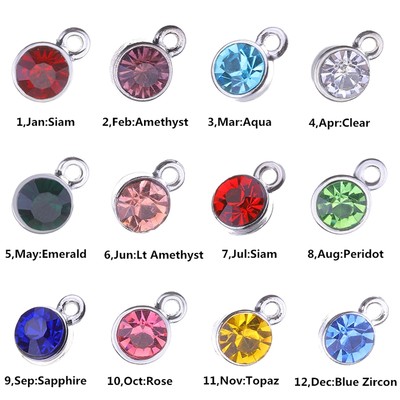 极速Juya 30PCS/Lot Wholesale 12 Color Colorful Crystal Charm