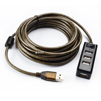 包邮 usb 延长线5米 带4口分线器 USB2.0延长线 usb 延长线HUB