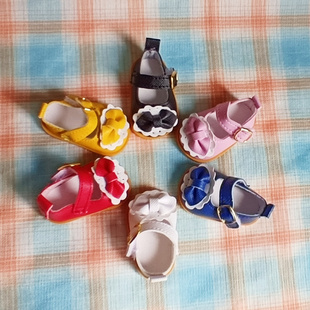 娃鞋20cm厘米棉花娃娃鞋v子黑色粉色白色公主鞋可爱小皮鞋娃用配