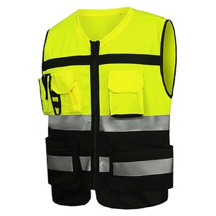 Visibility Pockets Security Vest Constructio Reflective High