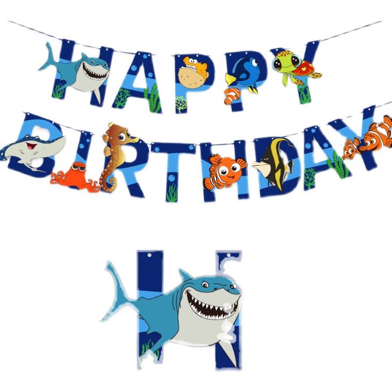 速发Blue Ocean Nemo Shark Dolly cartoon animal comic Happy B-封面