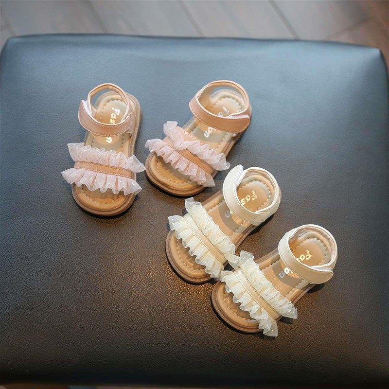 女宝凉鞋夏季露趾小童公主鞋1一3岁软透气底女宝宝学步鞋婴儿新品