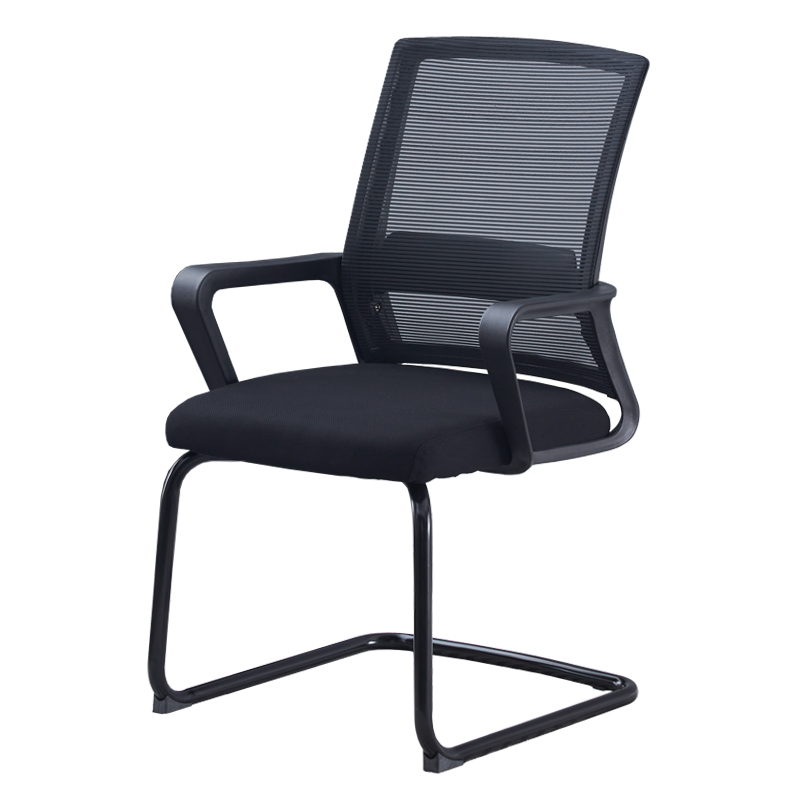 办公电脑椅公司职员椅会议椅带扶手靠背椅人体工学透X气耐磨工位