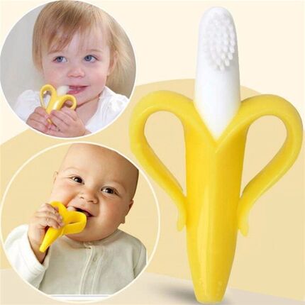 极速Baby Teether Toys Toddle Safe BPA Free Banana Teething R