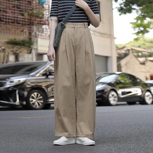 直筒凉凉长裤 150小矮个子棉麻西装 显高145xs码 女垂感夏季 潮 阔腿裤