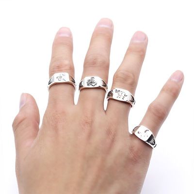 925cStenling Silver 12 twelve zodia  rings men and womer an