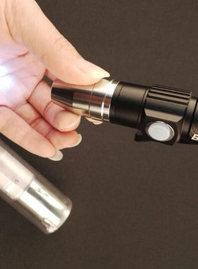 狄眼BUR365nm紫光手电筒萤光剂检测灯化蠍子灯验钞灯笔膜面妆品卫