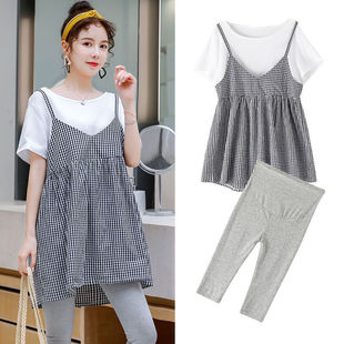 孕妇春秋装套时尚款新o天上衣连裙季长上衣孕妇秋装套装恤上衣孕