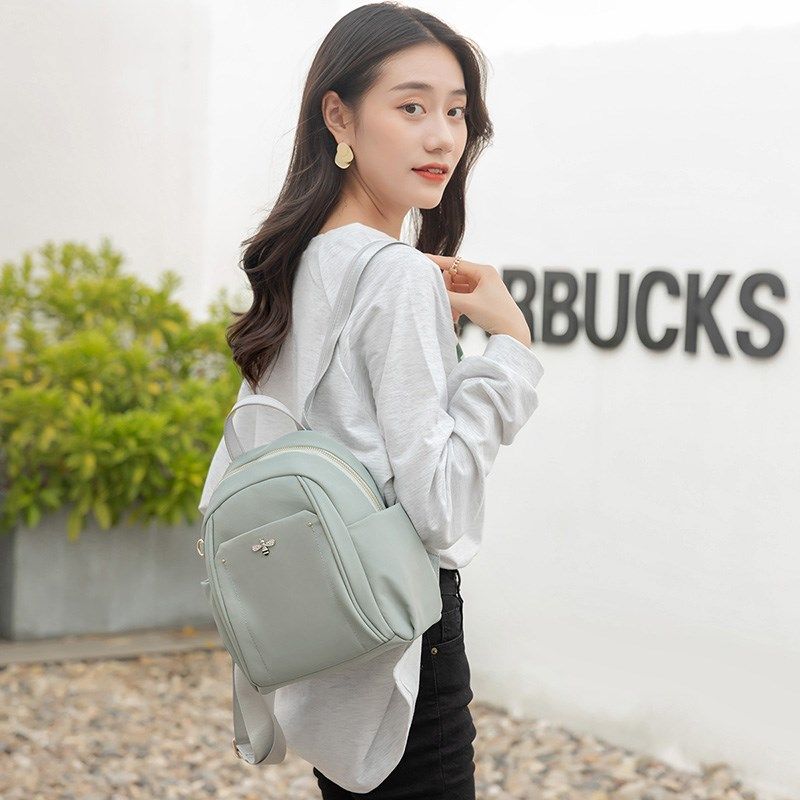 2024新款牛津布双肩包女韩版简约时尚休闲小背包轻便防水迷你布包,箱包皮具/热销女包/男包,双肩背包,淘宝优惠券,粉丝福利购,淘宝优惠卷