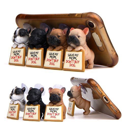 现货法国斗牛犬站姿模型造景公仔车摆车饰车装饰品玩偶韩版手机支