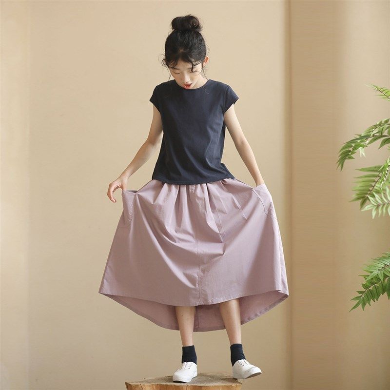 女孩裙子纯棉长款儿童夏装日系童装大童亲子装洋气宽松女童半身裙,童装/婴儿装/亲子装,半身裙,淘宝优惠券,粉丝福利购,淘宝优惠卷