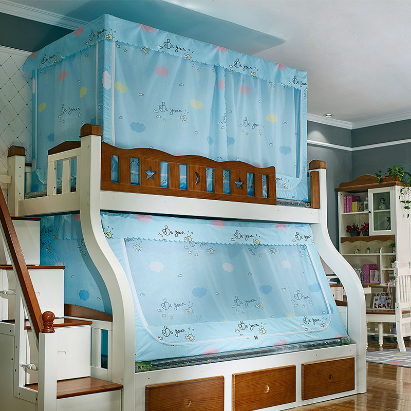 子母床蚊帐上下铺梯形1.5米儿童上下双层床1.2m遮光家用书架款,床上用品,蚊帐,淘宝优惠券,粉丝福利购,淘宝优惠卷