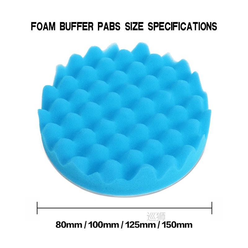 11Pcs 3/4/5/6/ inch Waffle Buffer Polishing Pad Set For Car