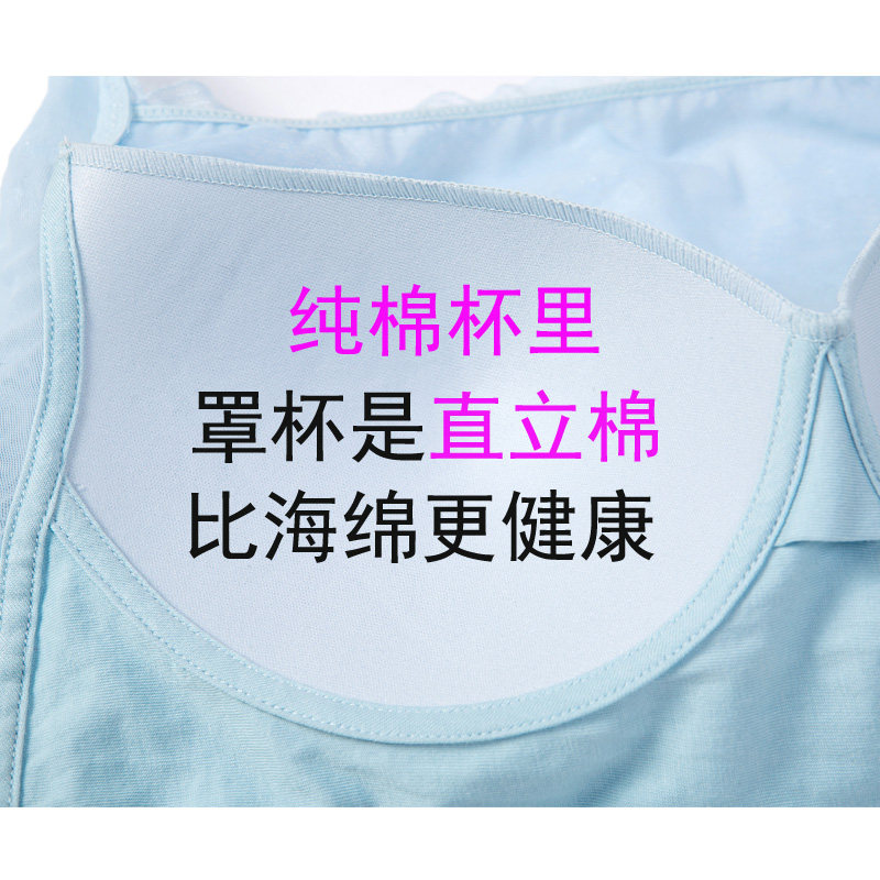抹胸式文胸无钢圈蕾丝宽肩带女大胸显小夏季超薄款裹胸防走光内衣