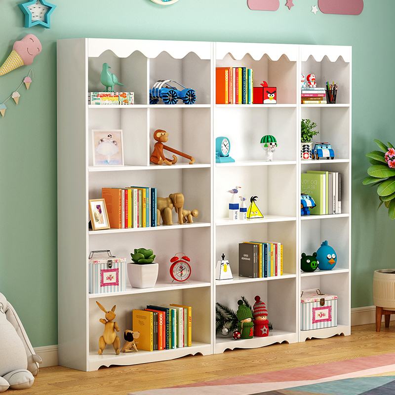 实木简约现代书柜n多功能储物柜家用落地置物架碗橱柜书架