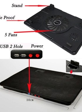 Laptop Cooling Pad  10-17 Inch Laptop Gaming Fan Cooler With