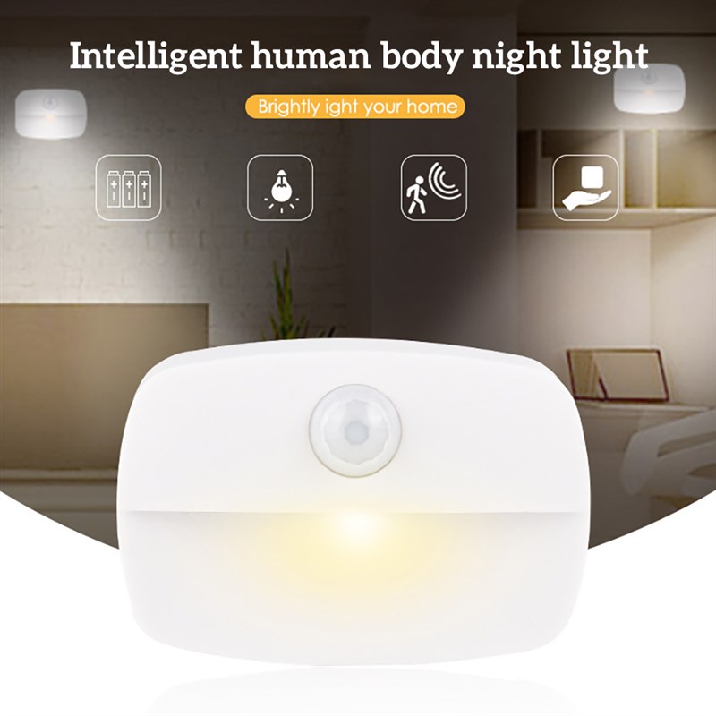 推荐1pcs LED Night Light Wireless Motion Sensor Lights Corri