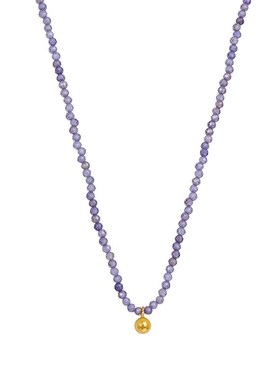 多切面闪亮锆石串珠项链小金豆高级感项链女百搭V轻奢简约锁骨链