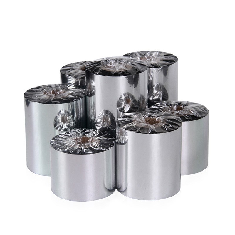 全树脂碳带耐刮防油条码打印机色带PET哑银标签纸碳N带70 80 90mm