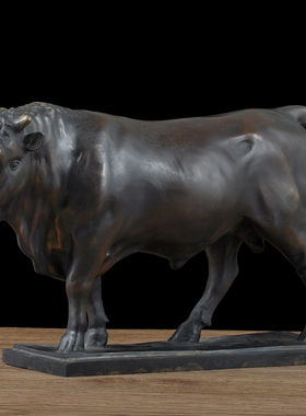 全铜耕牛摆件家居客厅电视柜博古架美式软L装饰品办公室创意工艺