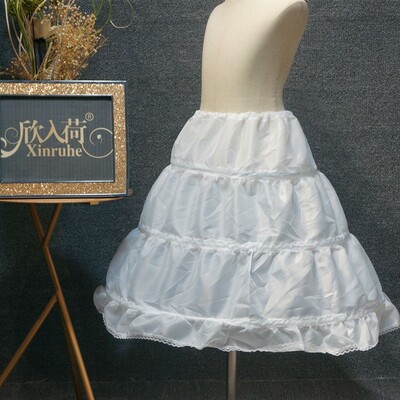 儿童礼服裙撑长款女童公v主裙裙撑礼服裙撑白色短款长款钢圈