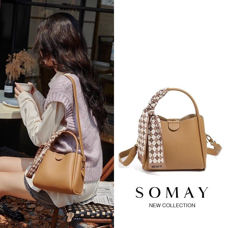 水桶包包女式2024新款秋冬百搭单肩斜挎包小众通勤手提包腋下女包,箱包皮具/热销女包/男包,水桶包,淘宝优惠券,粉丝福利购,淘宝优惠卷