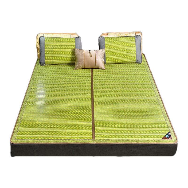 新款夏天凉席竹席家用双面席冰丝席子1米2草席床席可折叠学生宿舍