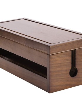 Cable Managet Box Wooden Cord Organizer Box for Extension Co