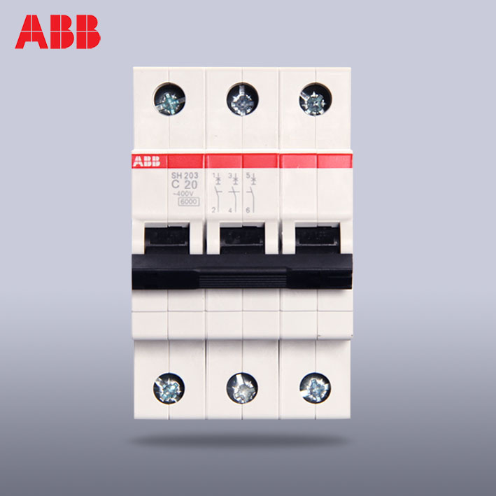 ABB断路器空气开关3P380V微断SH203三相16A20A25A32A40A63A总开关