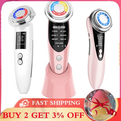 推荐EMS Facial Massager LED Light Therapy Sonic Vibration Wr