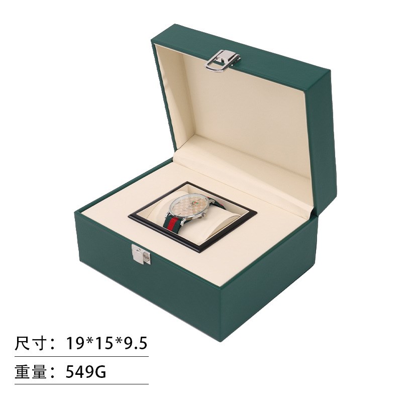 金属扣手表盒 pu皮腕表盒u 皮质手表包装盒 珠宝手表盒子跨境