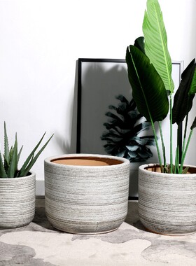 特大号陶瓷花盆个性创意家居客厅家用大尺寸大口径30cm