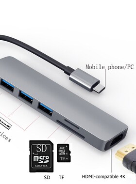 Type C Thunderbolt 3 to HDMI-compatible 4K USB C 3.0 Adapter