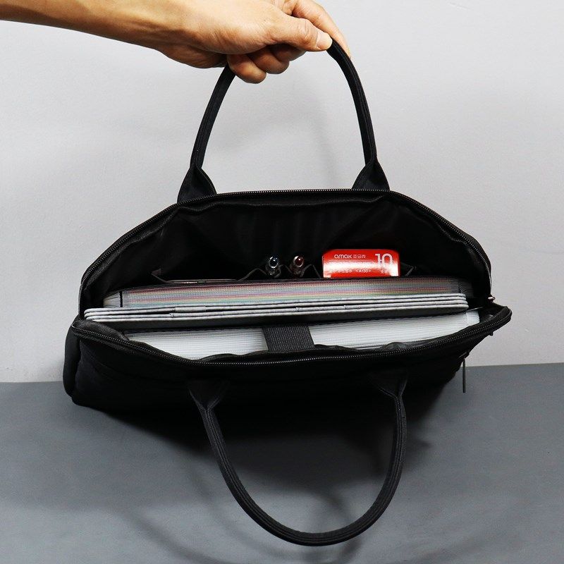 办公包手提男包公文包大容量资料袋加厚防水电脑包拉链档案袋定制